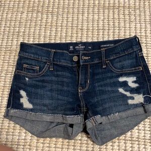 Hollister low rise jean shorts